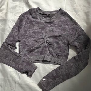 GYMSHARK Camo Seamless long sleeve top